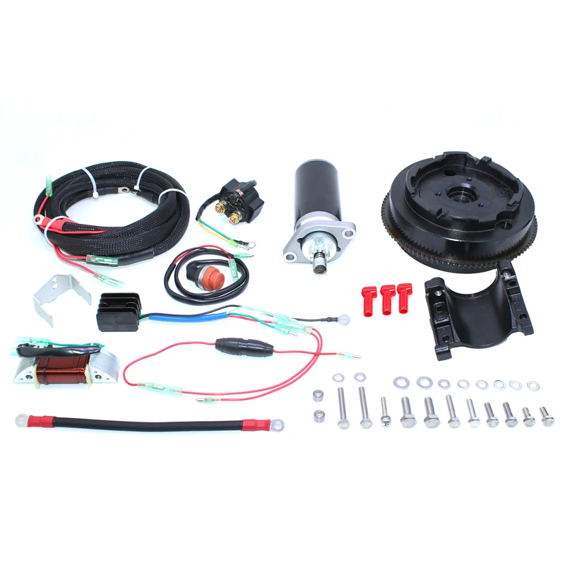 Electric Start Kit For YAMAHA PARSUN HIDEA 2 Stroke 9.9-15HP Outboard Electrical start conversion kit 63V-85550-00 682-81800-12