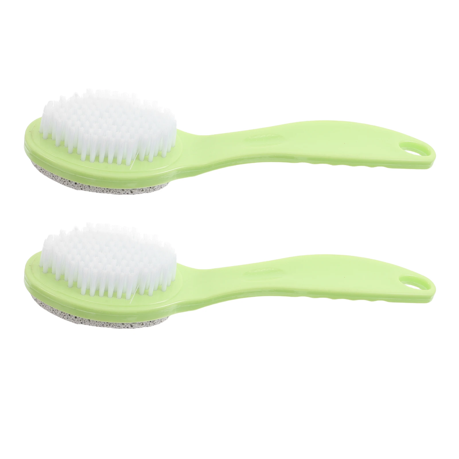 

2pcs Foot Files Double Sided Pumice Stone Brush Green Exfoliating Tool Pedicure Nail Care Toe Cleaning Scrubber