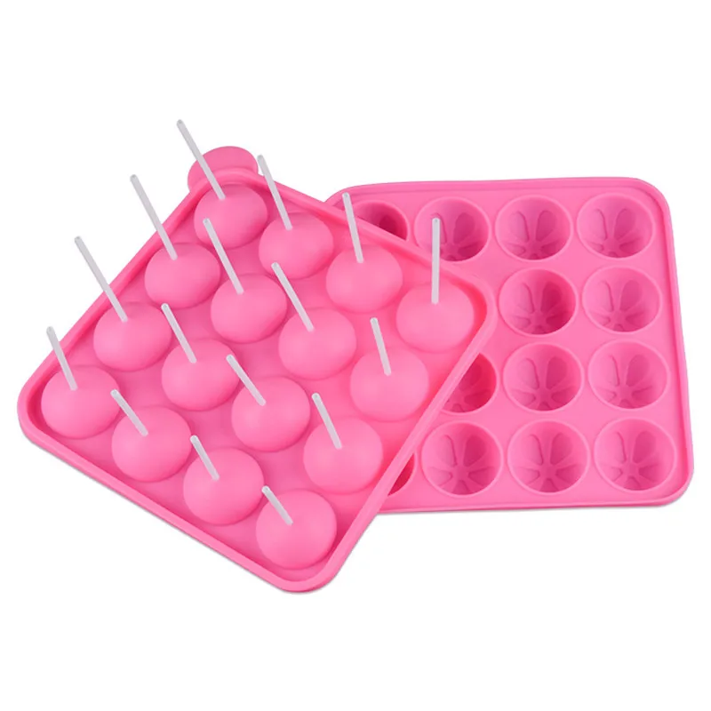 

1 Set DIY Round Lollipop Silicone Mould Anti-stick Candy Chocolate Ice Mold Handmade Sugar Craft With Stick