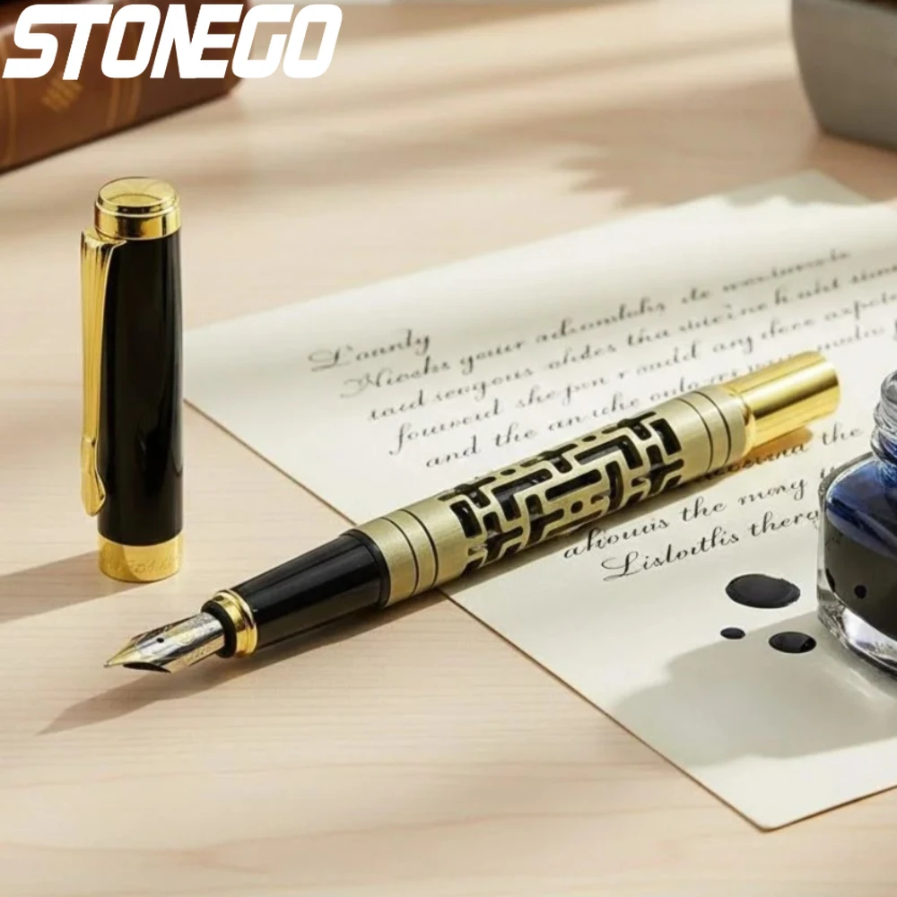 

Luxury Metal Fountain Pen Business Writing Signing Calligraphy Office School Stationery Supplies