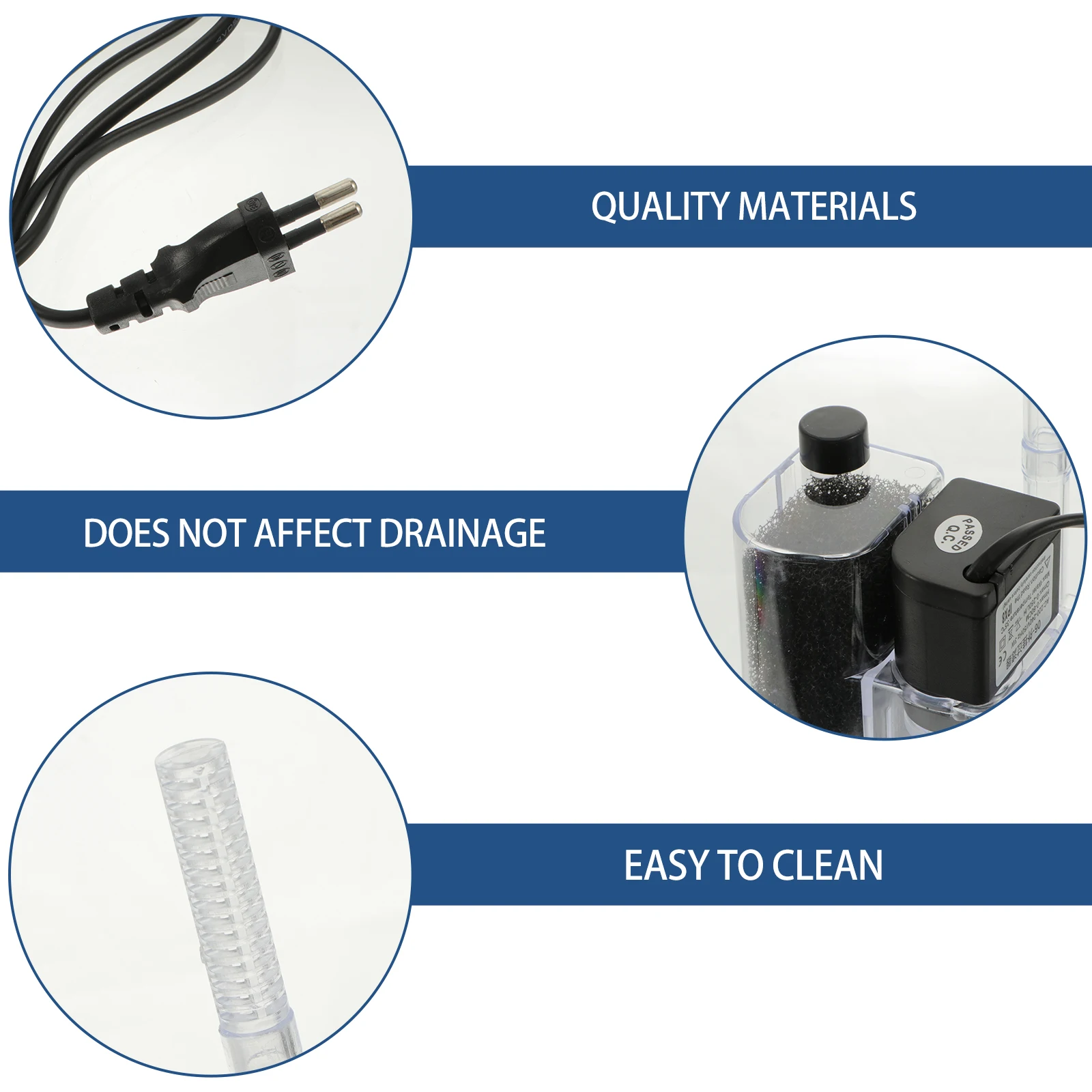 

3 Tank Filter Water Pump Fountain Air Aquarium Circulation System Low Level
