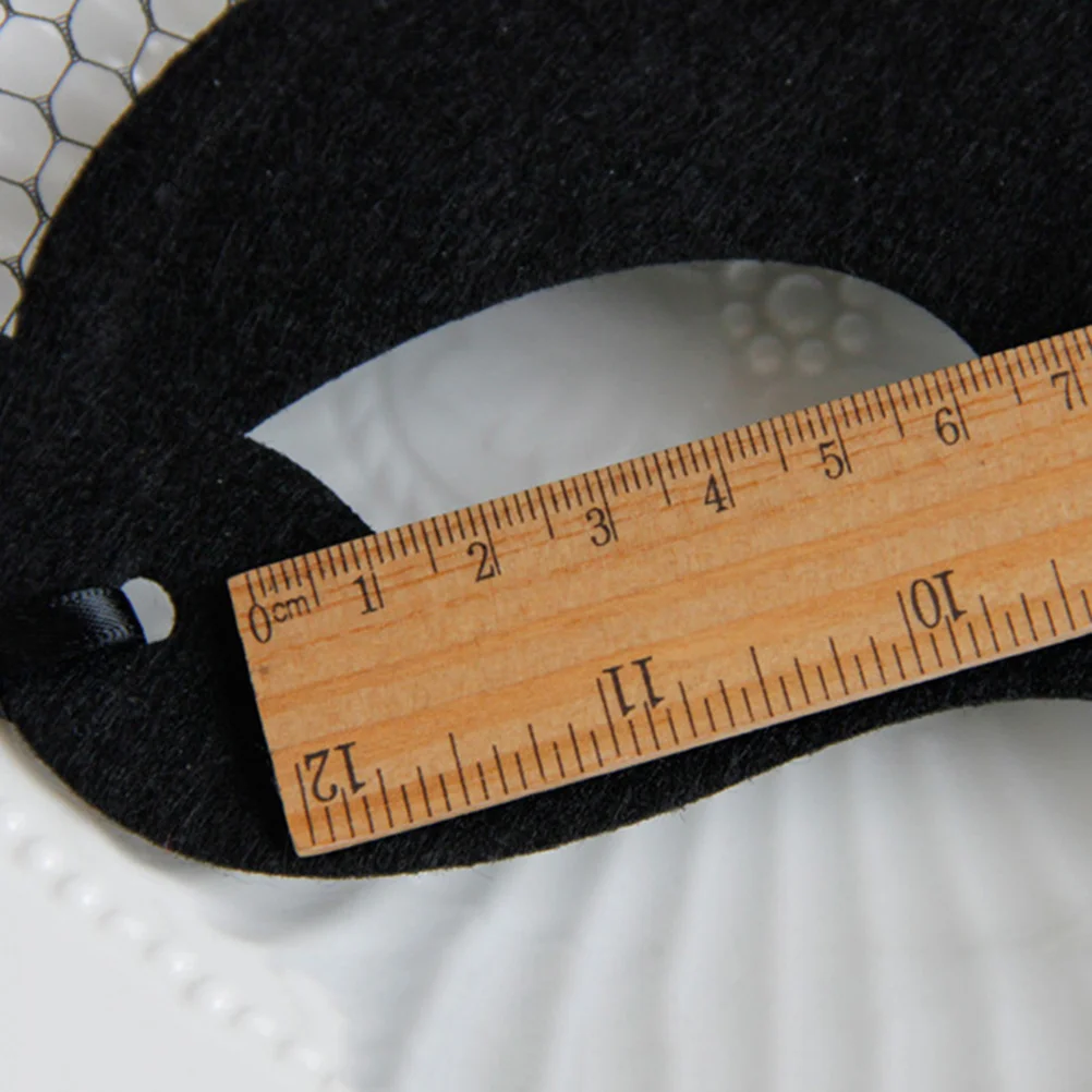 قناع نسائي شبكي أسود من اللباد، أزياء تنكرية للحفلات التنكرية، قناع أنيق لعيد الهالوين وعيد الميلاد