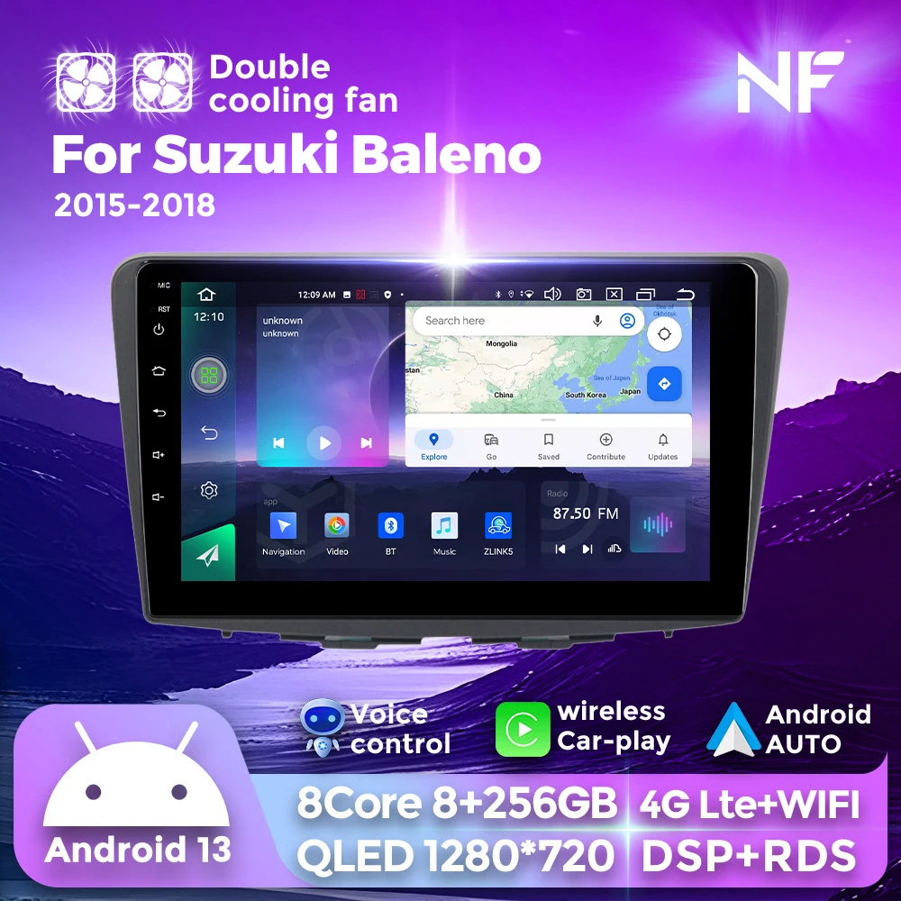 

Navifly android all-in-one autoradio 4G full Netcom car multimedia player For Suzuki Baleno 2 2015-2022 car stereo 2 din radio