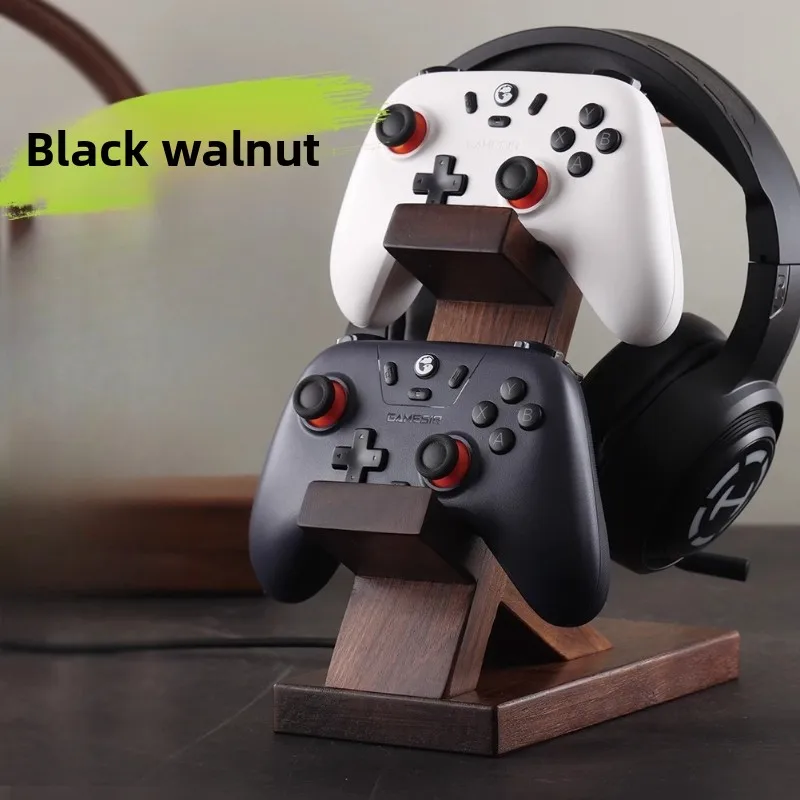

Solid Wood Gaming Controller Stand, Universal Xbox and PS5 Holder, Multi-Purpose Storage Rack for Console Accessories
