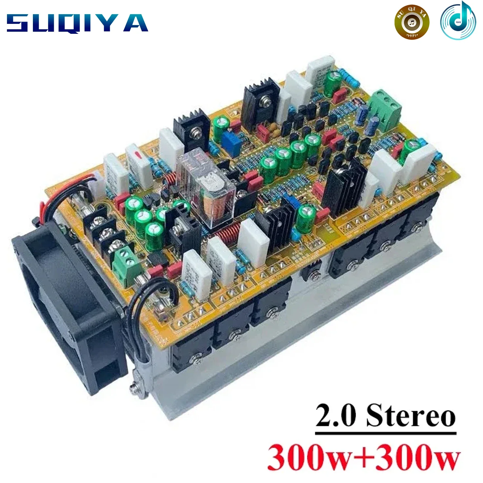 300w*2 2.0 Channel Stereo Power Amplifier Board Toshiba Transistor 1943 5200 High Power Low-noise HIFI Audio Amplifier