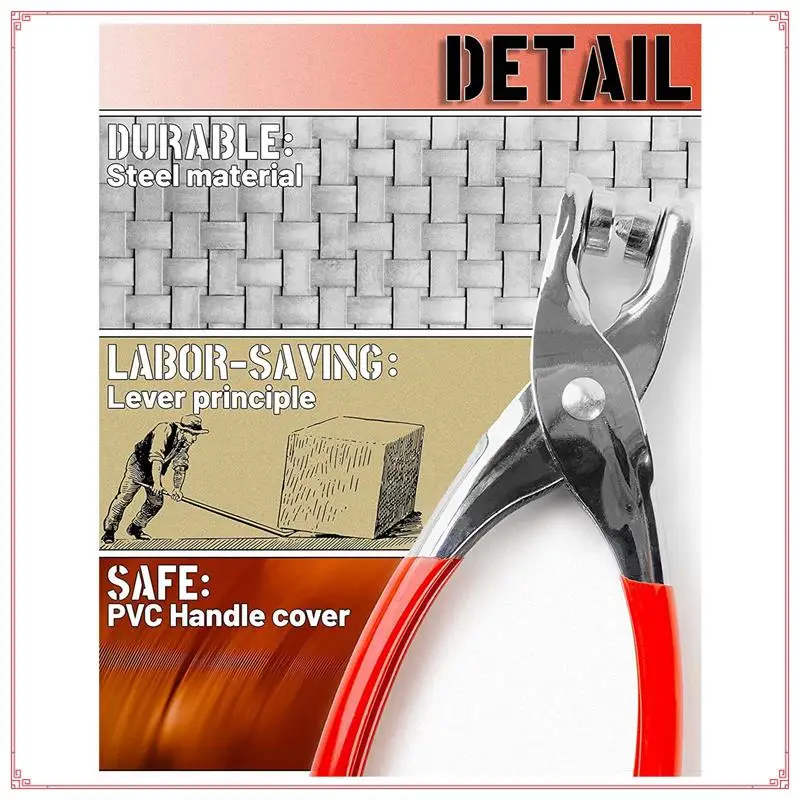 500Piece Leather Hole Punch Pliers Grommets Kit With 500 Metal Gold And Silver Leather, Shoes