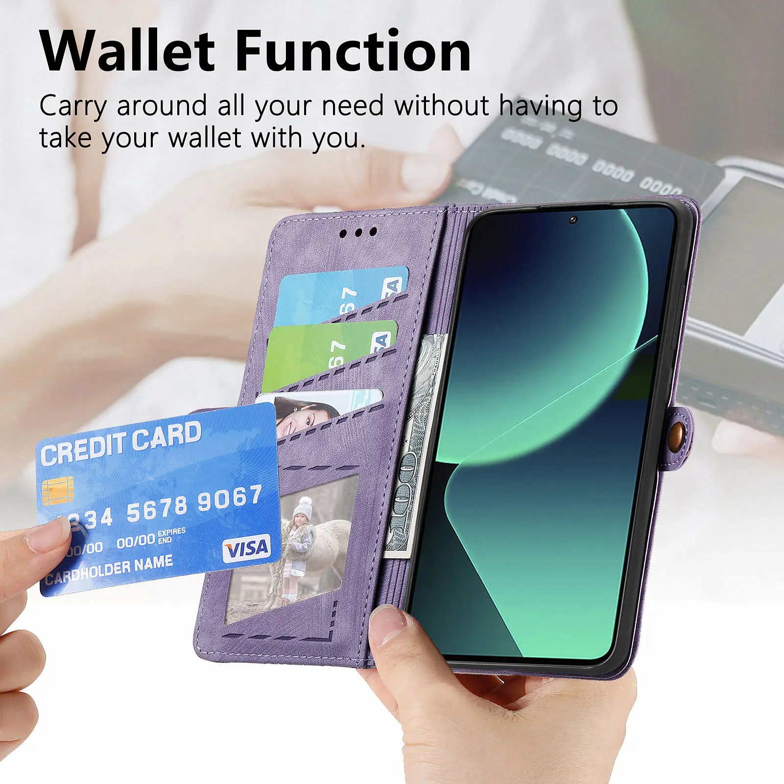 Zipper Cards Solt Wallet Leather Case For XiaoMi RedMi Note 13 Pro Plus 12 11S 10 10S 12T 13T Ultra Strap Bag Pocket Purse Cover