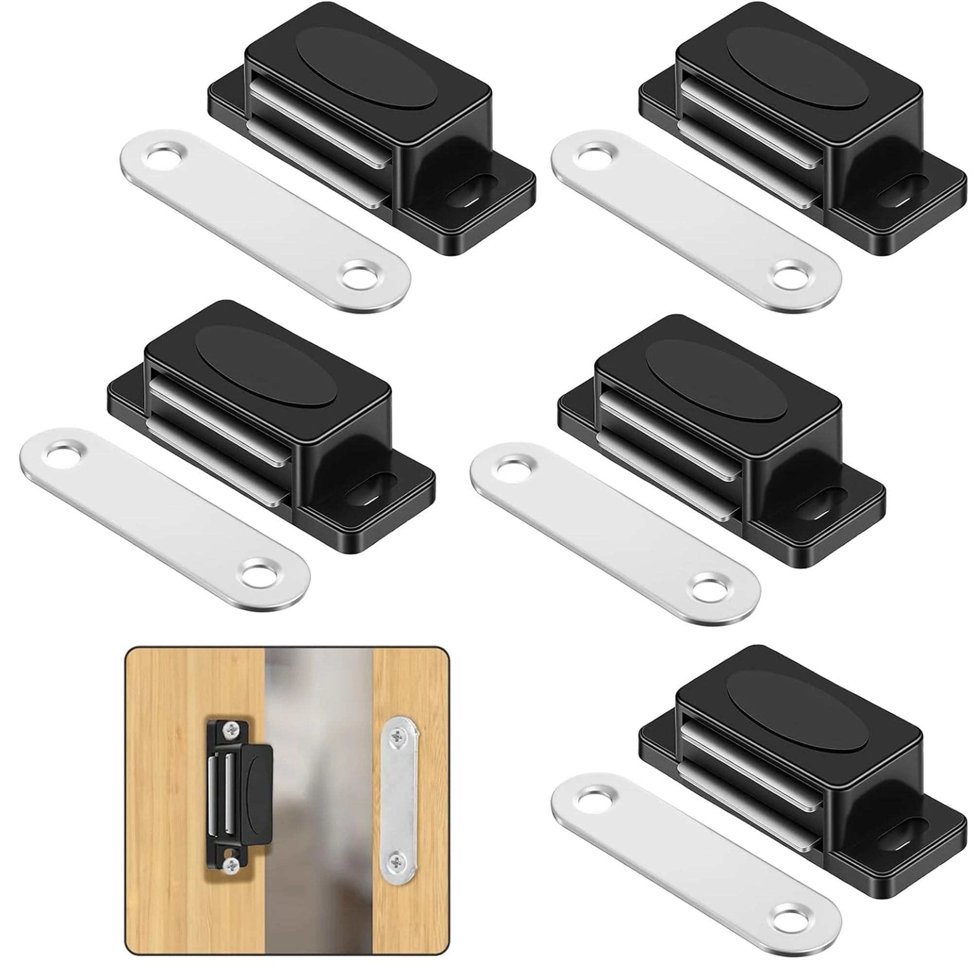 Magneti per Chiusura Armadietti, Chiusura Magnetica per Ante di Cucina e Armadi, Magneti Potenti per Porte di Armadi e Guardaroba