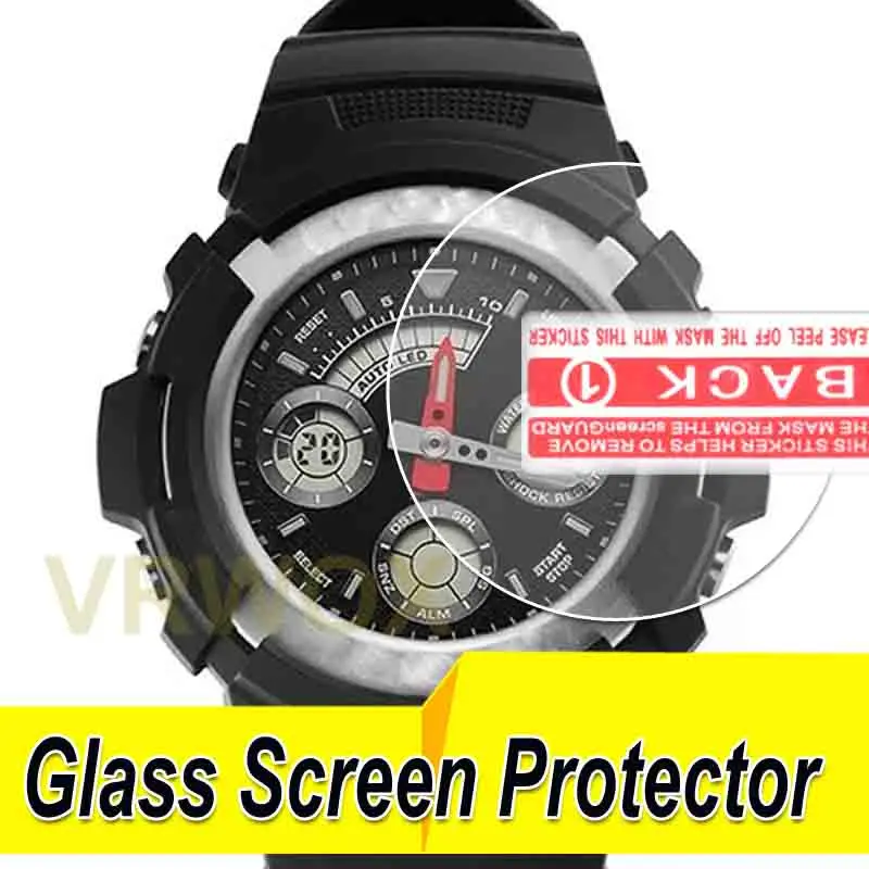 2PCS/3PCS Glass Screen Protector For AW-590 AW-591 GAW-100 AW1015-53E AW0020-59EB AWG-M100S AW0024-5 Watch,2.5D Rounded Edges 9H