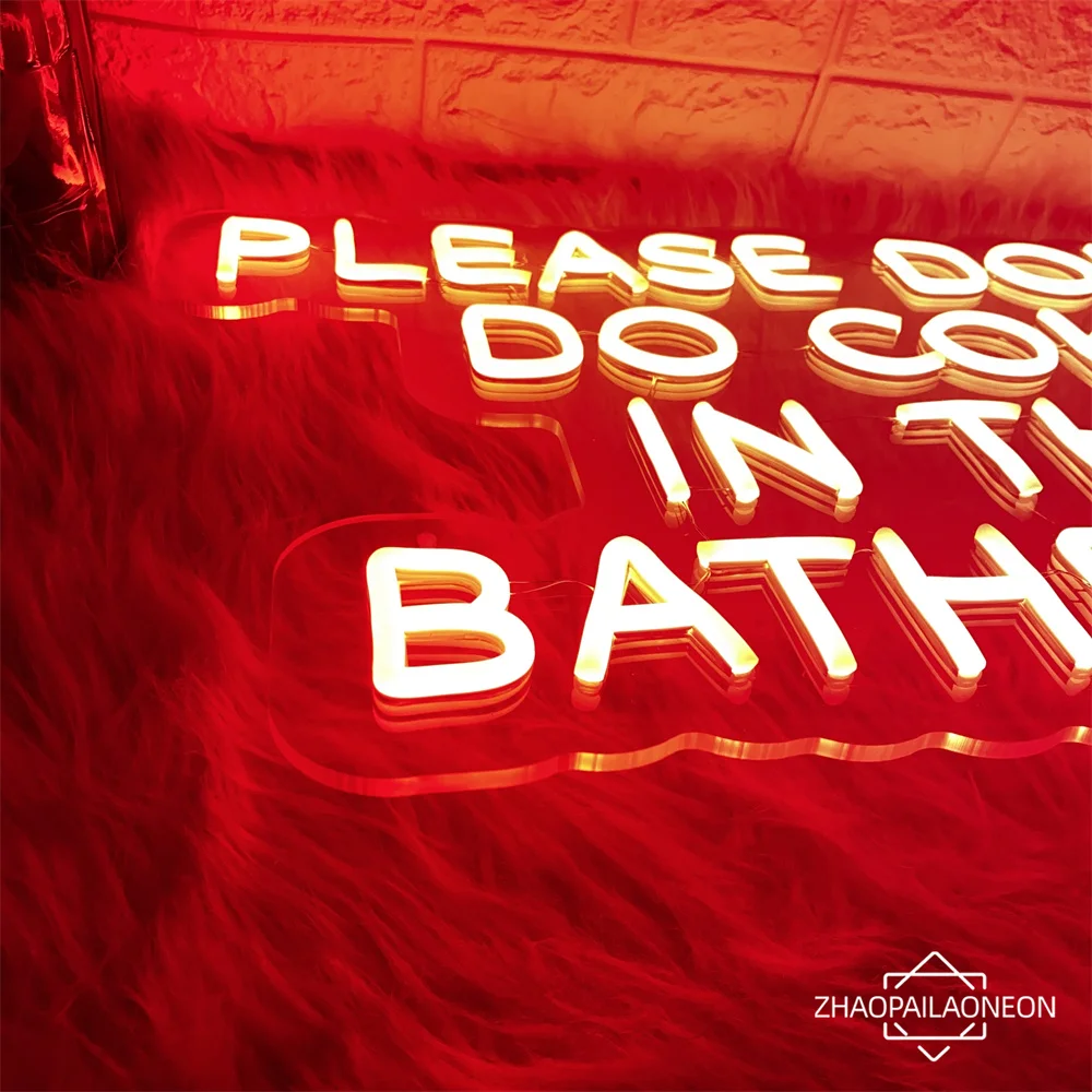 Please Don't Do Cake In The Bathroom Neon Led Sign Wall Home Room Decor LED Neon Lights USB Bar Restaurant Party Decoration Sign