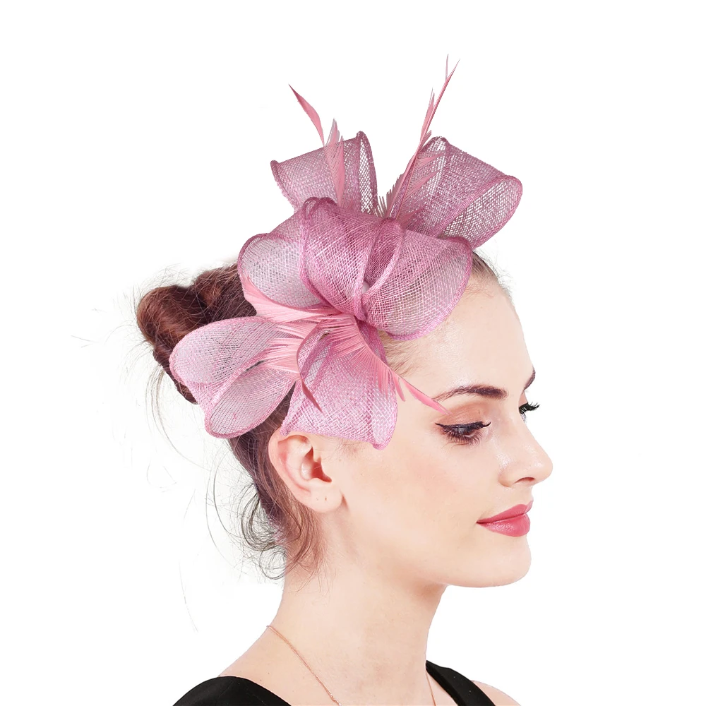 Sinamay Fascinators Headband hat for Women Cocktail Fashion Bridal Hair Band Ladies Party hair Accessories Stylish Headwear