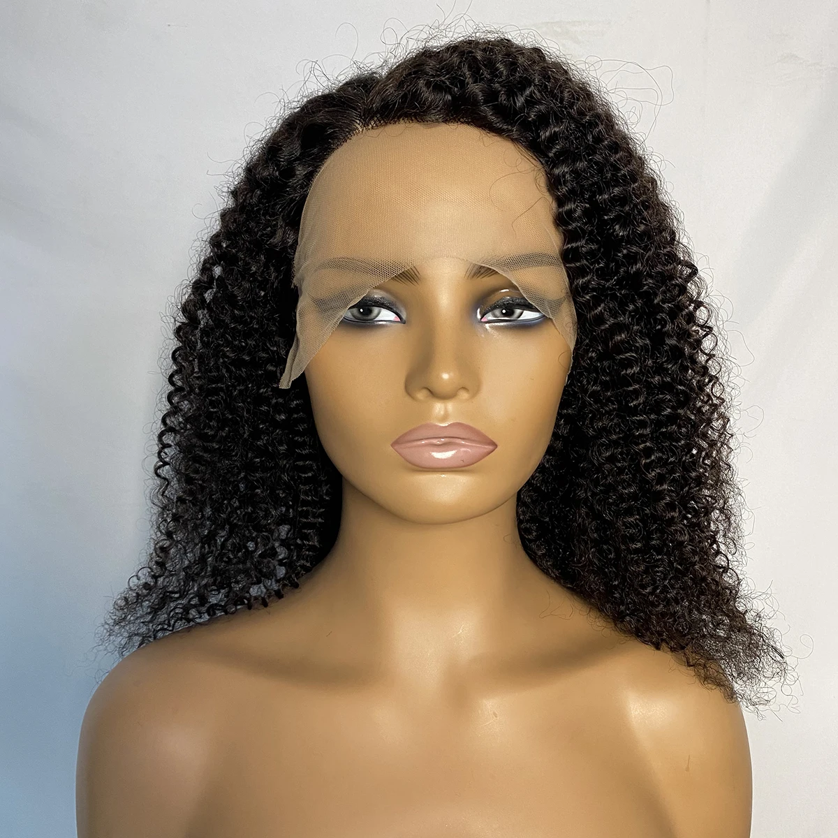 Miss Rola 13x4x1 kinky Curly Lace Front Wigs Brazilian Curly Lace Closure Human Hair Wigs Remy Kinky Curly Lace Frontal Wigs