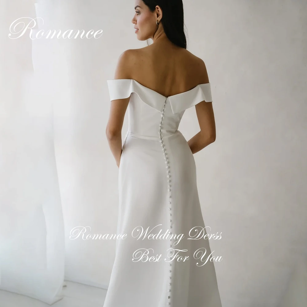 Robe De mariée sirène plissée, épaules dénudées, Sexy, croisé, col en v, dos ouvert, boutons, personnalisée, 2025