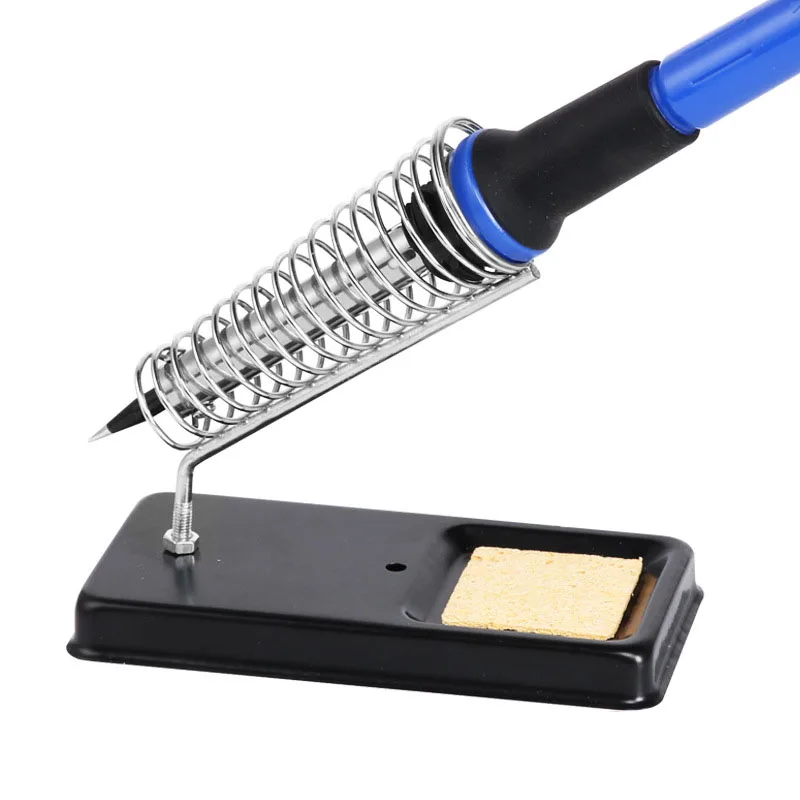 Portable Soldering Iron Stand Holder Soldering Tin Stand with Welding Cleaning Sponge Electric Soldering Iron Accessories