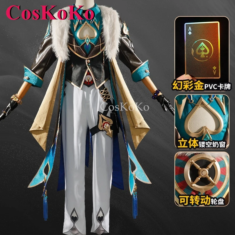 CosKoKo Aventurine Cosplay Game Honkai: Star Rail Costume Fashion Battle Uniform Full Set Halloween Party Role Play Clothing New