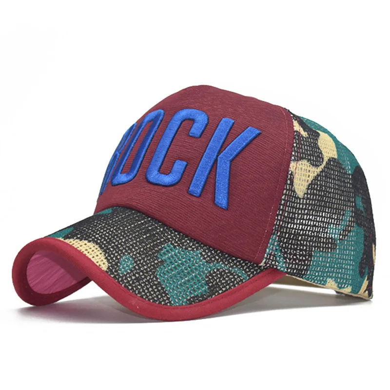 

Spring New Hip-Hop Hat Camouflage Vintage Pure Cotton Baseball Cap Men ROCK Street Style For Women