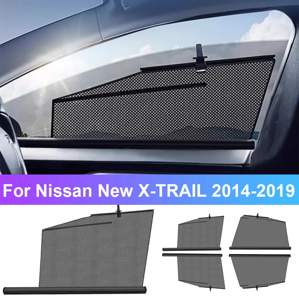 Car Lifting Window Sunshade For Nissan New X-TRAIL 2014-2019 Customizable Car SunShade Front Rear Window Sun protection Parts