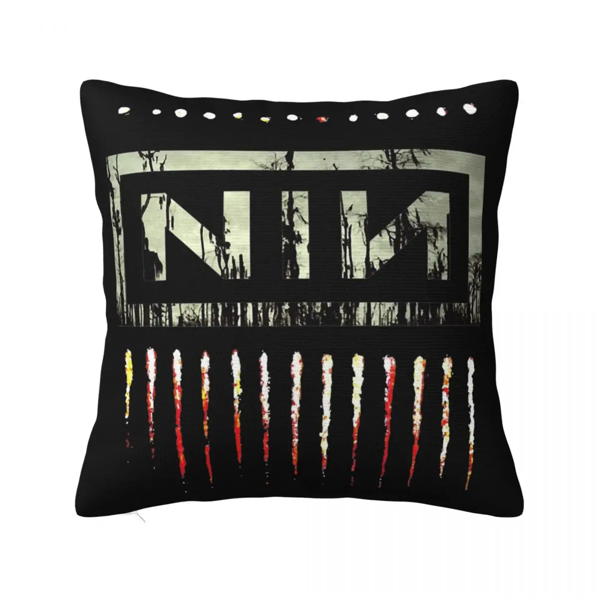 

Nine Inch Nails NIN Logo Pillowcase Soft Polyester Cushion Cover Decor Pillow Case Cover Home Square 18''