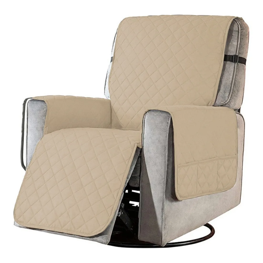 

Waterproof 1 Seater Recliner Sofa Cover Washable Anti-slip Sofa Mat Wear-resistant with Pocket Armchair Cover Living Room
