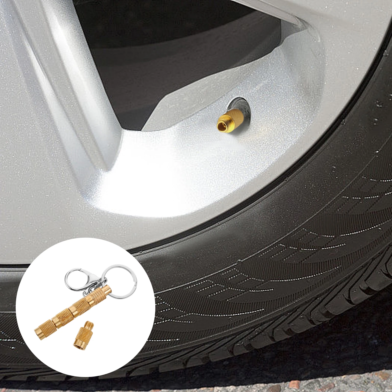 

5 in Tool Deflator Kit Quick Deflator Valve Bleeder Pressure Truck Tire Pressure Adjustable Tire Bleeder Release Gauge