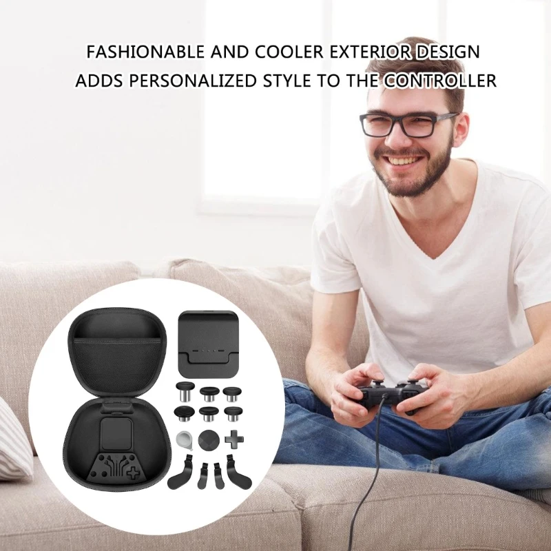 Component Pack for X-box Series 2 Game Controller Includes Carrying Case Charging Dock Thumbsticks Paddles