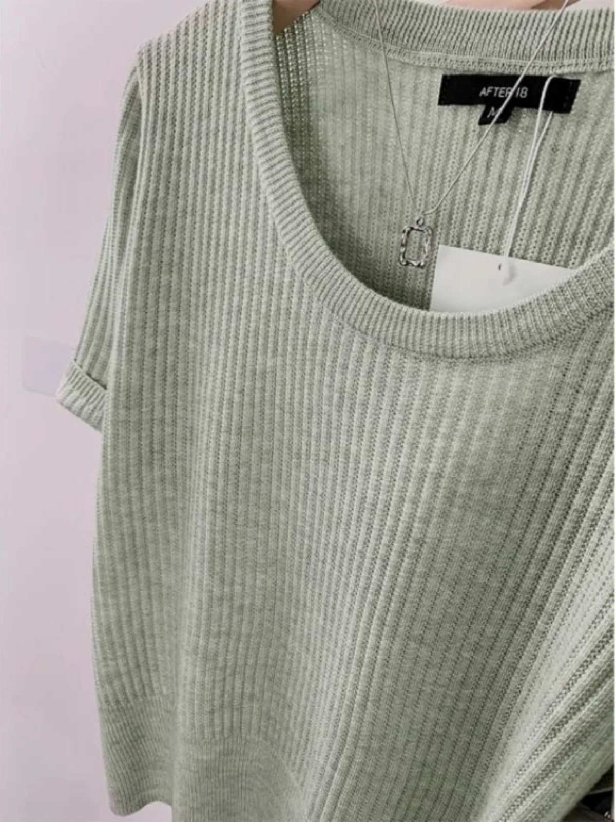 

Slim Fit ort Sve U-Ne трикотаж женский летний модный корейский цвет Sle een универсальная футболка длиной до плеч