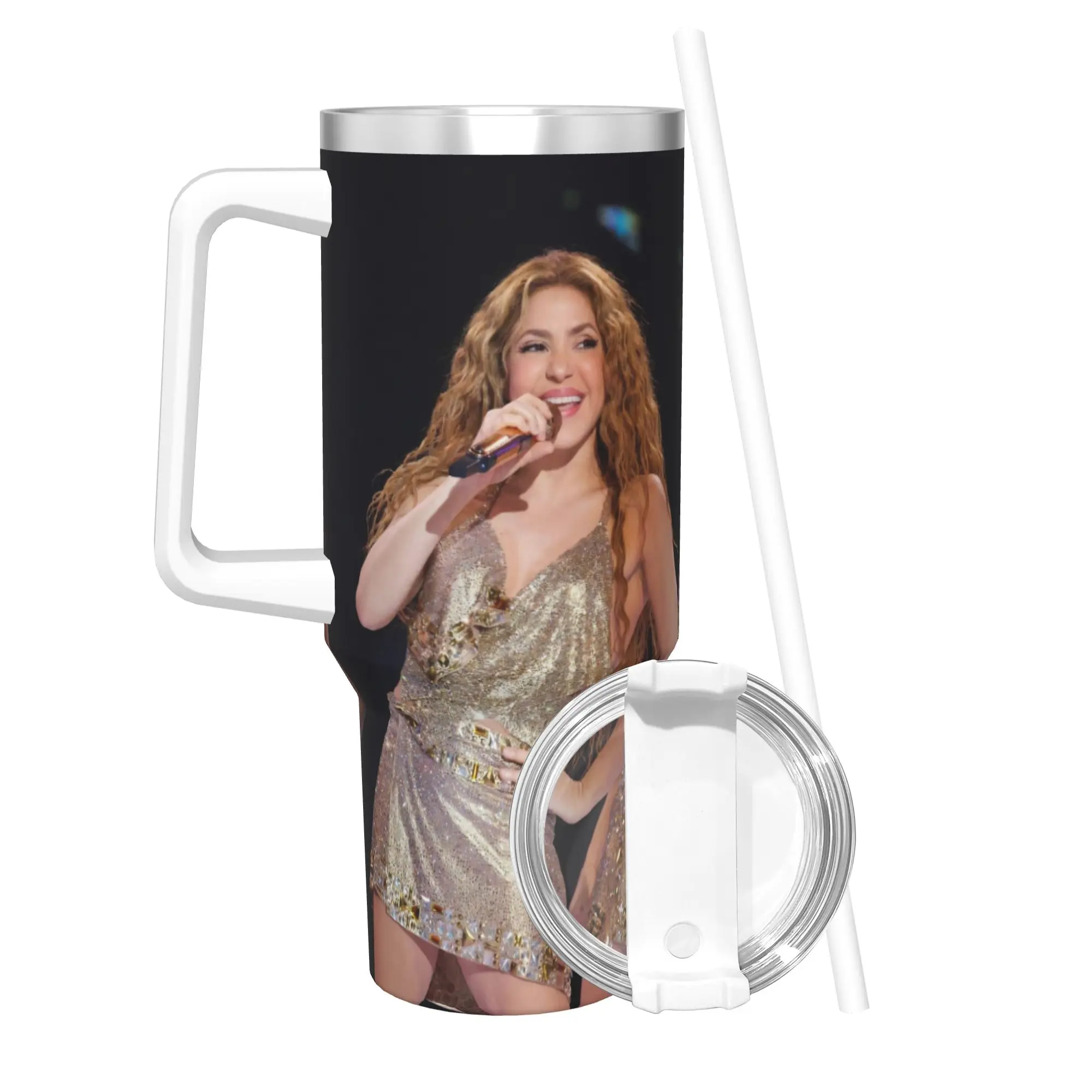 Shakira Singer Tumbler 40oz Stainless Steel Double Wall Vacuum Insulated  Travel Mug With Straw
