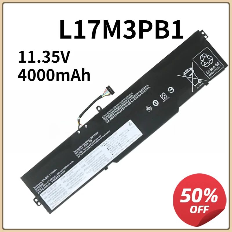 

Laptop Battery L17C3PB0 L17M3PB1 L17D3PB0 5B10Q71251 Replacement for Lenovo IDEAPAD 330-17ICH 330-15ICH 11.34V 4000mAh 45Wh