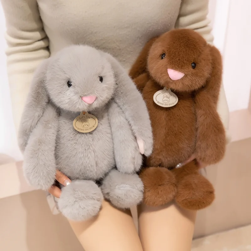 

Easter Rabbit Plush Toys Soft Bunny Stuffed Animal Rabbit with Long Ear for Children Accompany Doll Birthday Gift Photo Props
