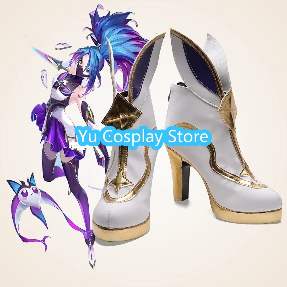 

Yu Косплей Магазин League Of Legends Star Guardian Akali Обувь для косплея Аниме Обувь для косплея Сапоги Костюмы на Хэллоуин Реквизит