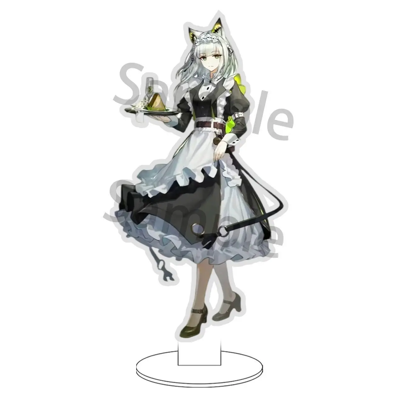 Anime Arknights Character Kal'Tsit Ama-10 Maid Dressing Acrylic Plaque Cartoon Desktop Ornament High Beauty Standing Sign Model