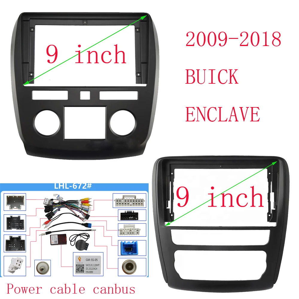 

9 inch 2din Car Frame Fascia Adapter For Buick Enclave 2009-2013 big screen Android Radio Audio Dash Fitting Panel Kit