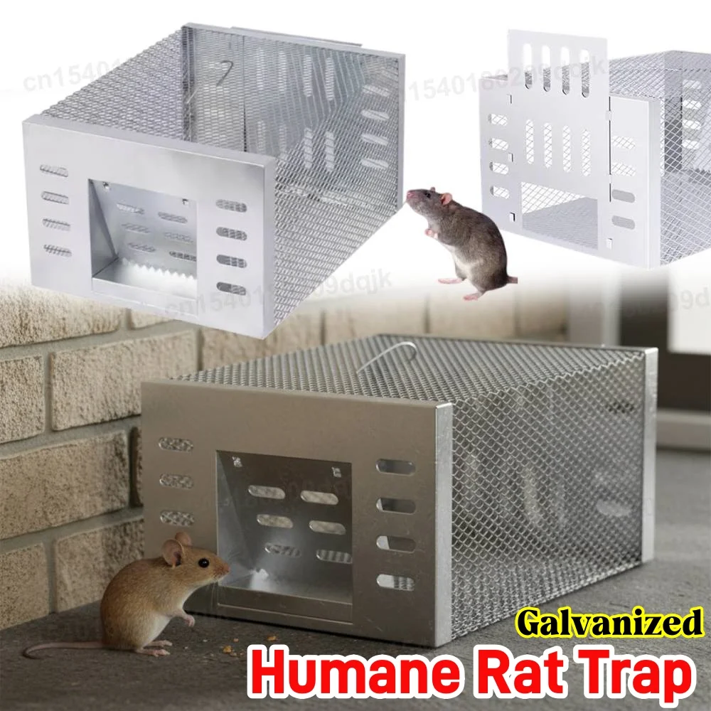 الإنسان الذكية مزدوجة الباب فخ الجرذ الصلب لا قتل لايف الصيد مع ثقوب الهواء الفئران فخ فعالة الصحية آمنة قفص الماوس الفخاخ #1