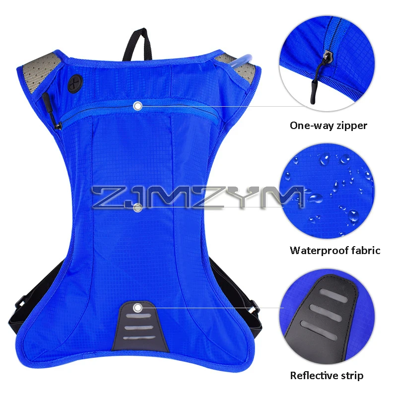 Waterproof Hydration Backpack Comfortable Breathable Sport Water Bag Backpacks With 2L Water Bag For Running Cycling Tourism