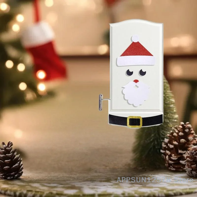 Nouveauté décor de noël nouvel an avec bonhomme de neige de dessin animé, père noël, autocollant mural de fenêtre en tissu feutré d'élan