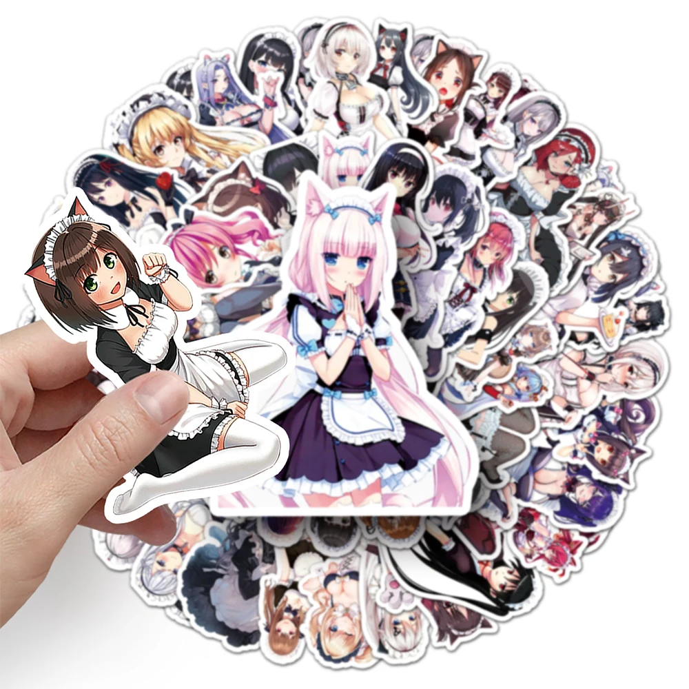 10/30/50 Stuks Kawaii Sexy Anime Meid Dressing Meisjes Stickers Hentai Waifu Sticker Telefoon Waterfles Notebook Cartoon Volwassen Stickers