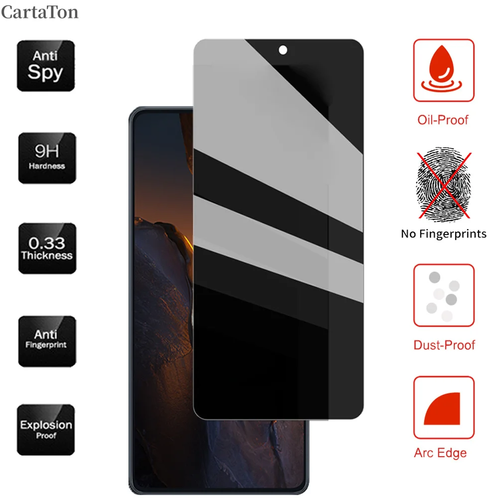 Vidrio templado antienvejecimiento Poco F5 X5 Pro 5G Protector de pantalla Anti-Peep para Xiaomi Poco X5 X4 X3 Pro vidrio frontal antiespía Poko