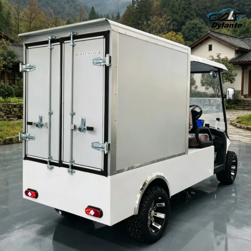 Latest High Quality 60/72V Lithium Battery Golf Cart 5/4KW AC Motor Solar Panels Off-Road Electric Golf Cart With Rear Cargo Box