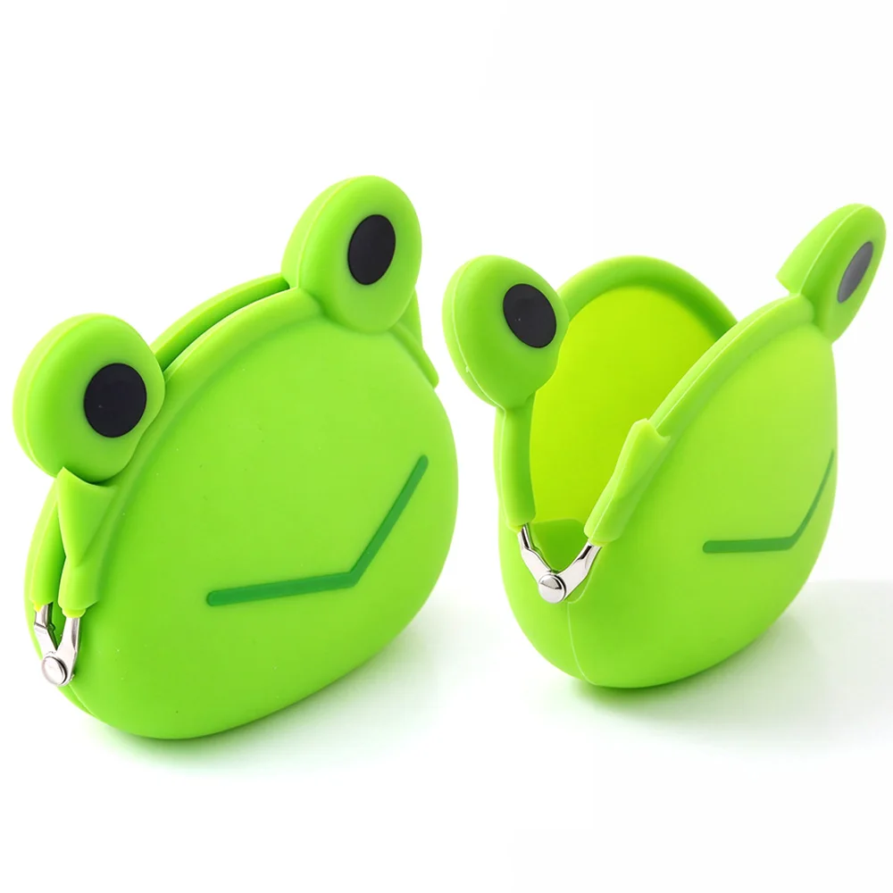 Cute Animal Mini Coin Purse for Women Cartoon Silicone Handheld Soft Buckle Change Wallet Childre's Wholesale