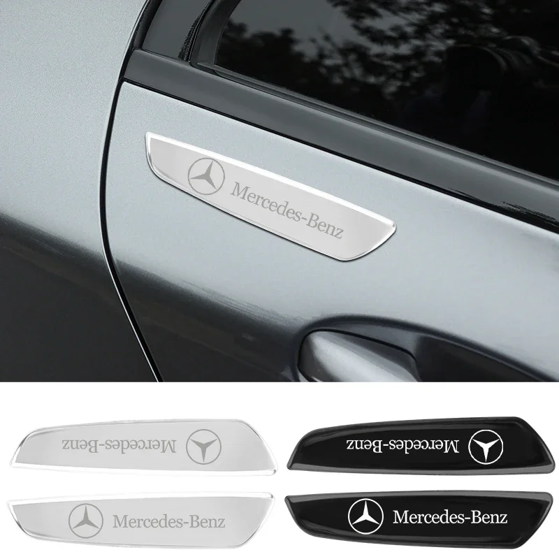 2pcs Metal Emblem Badge Car Fender Side Stickers For Mercedes Benz W203 W204 W205 W210 W211 W212 W221 W222 CLS CLA CLK SLK GLK