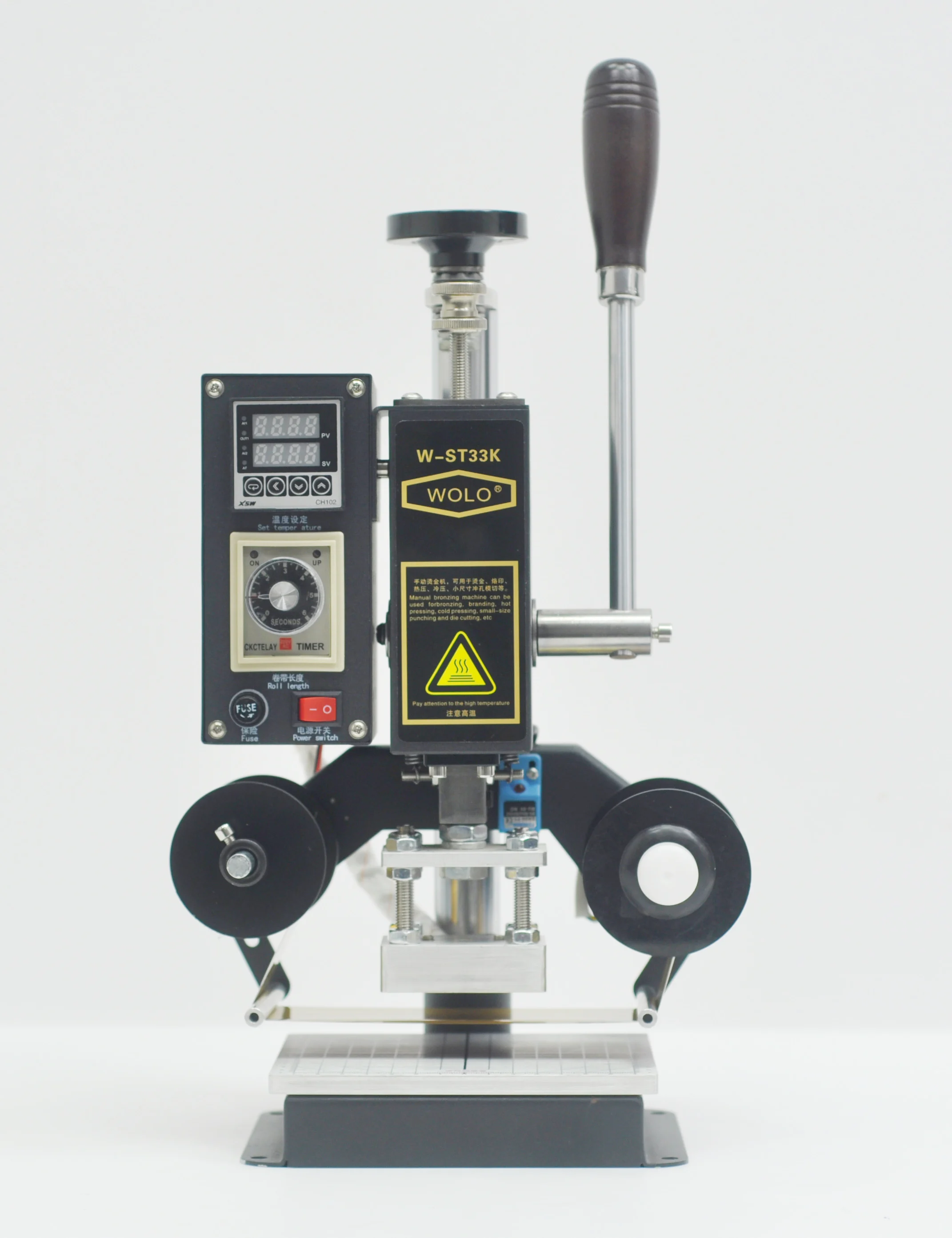 W-ST33K Electric Leather Paper Wood Machine Heat Press Machine Letters Hot Foil Stamping Machine