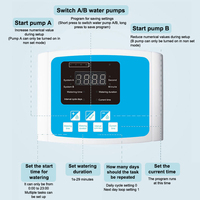New Automatic Drip Irrigation Kit Rogrammable Water Timer Digital Display Solar Pump Watering System