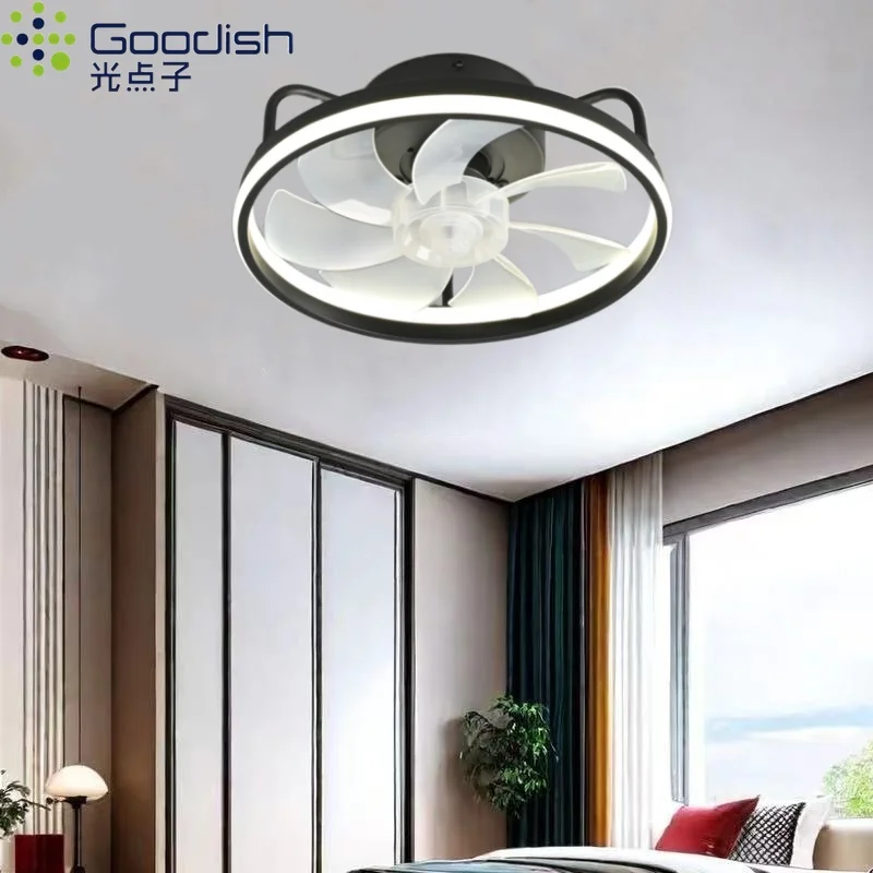 

Nordic Led Ceiling Fans with Lights Home Decoration Spotlights with Focus Lamps for Kitchen Living Dining Children Room With Fan