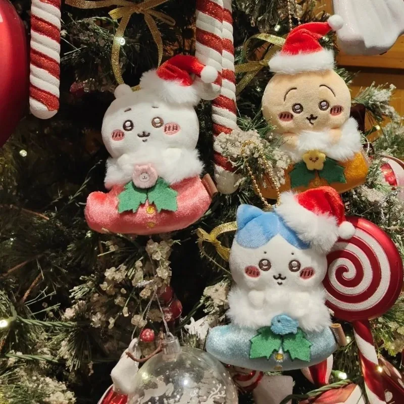 

MINISO Chiikawa Hachiware Usagi Kawaii аниме мультфильм Рождественский чулок кукла высокий внешний вид плюшевая кукла кулон супер мягкий тренд