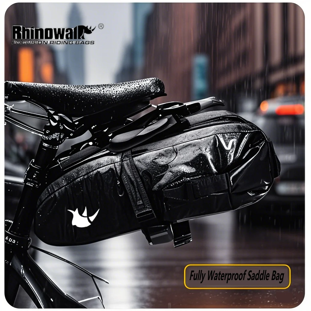 

Rhinowalk Bicycle Saddle Bag Waterproof 1.5L/2.5L/4L Bike Rear Seat Bike Tail Rear Bag Cycling Tail Trunk Pannier Small Luggage