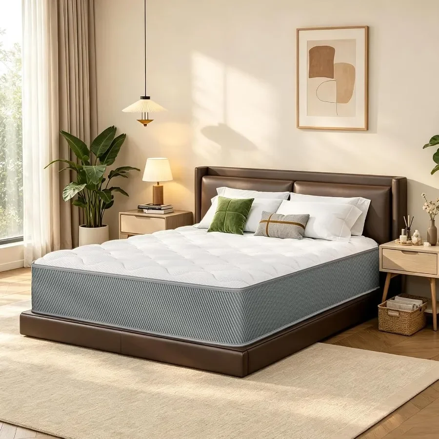 Full Size 10 Inch Hybrid Mattress, Individual Pocket Coil with Memory Foam