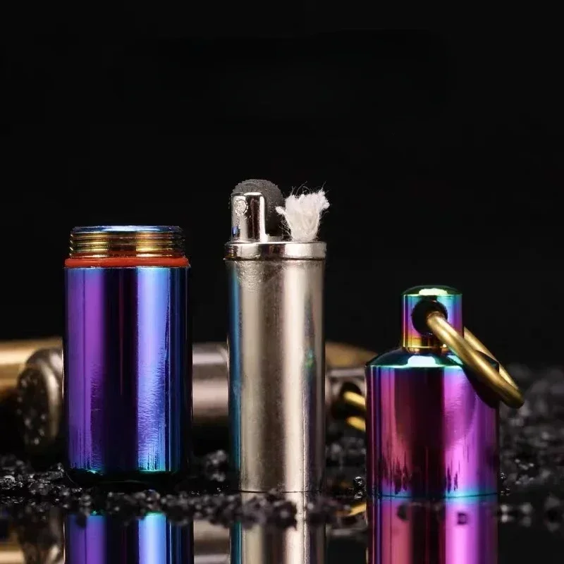 Trench Kerosene Lighter Mini Hangable Keychain Nostalgic Bullet Old-fashioned Gasoline Small Cigarette Lighter Dropshipping