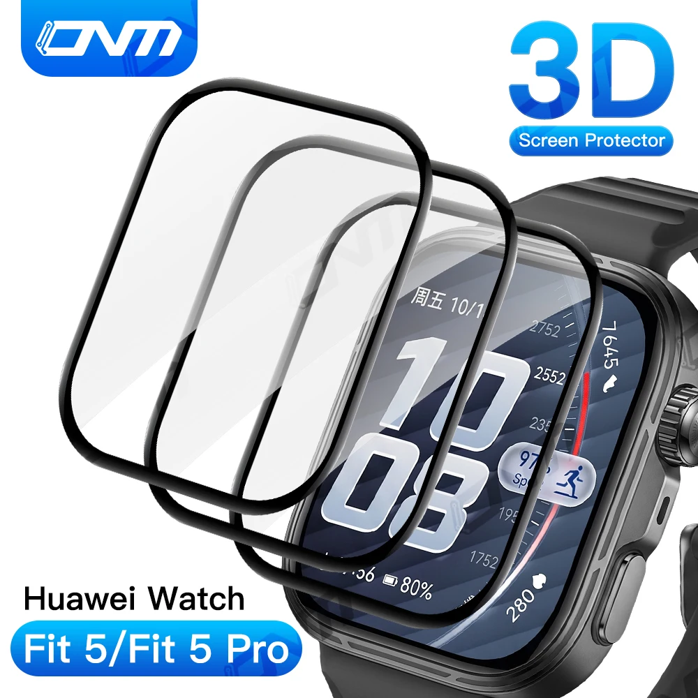 3D Protection Film for Huawei Watch Fit 5/5 Pro Screen Protector, Full Coverage 99% HD Anti-scratch Bubble-Free Accessories