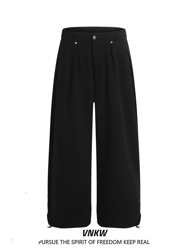 

Cleanfit Slimming Casual Pants Men's Women's Autumn Winter Drapey Spor Sweatpants American High-End Double Pleat Loose Fit