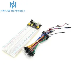 Modulo di alimentazione Breadboard 3.3V/5V MB102 + prototipo MB-102 830 punti per kit Arduino + 65 cavi Jumper all'ingrosso